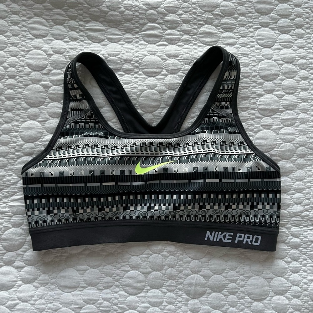 Nike Gray and White Bra